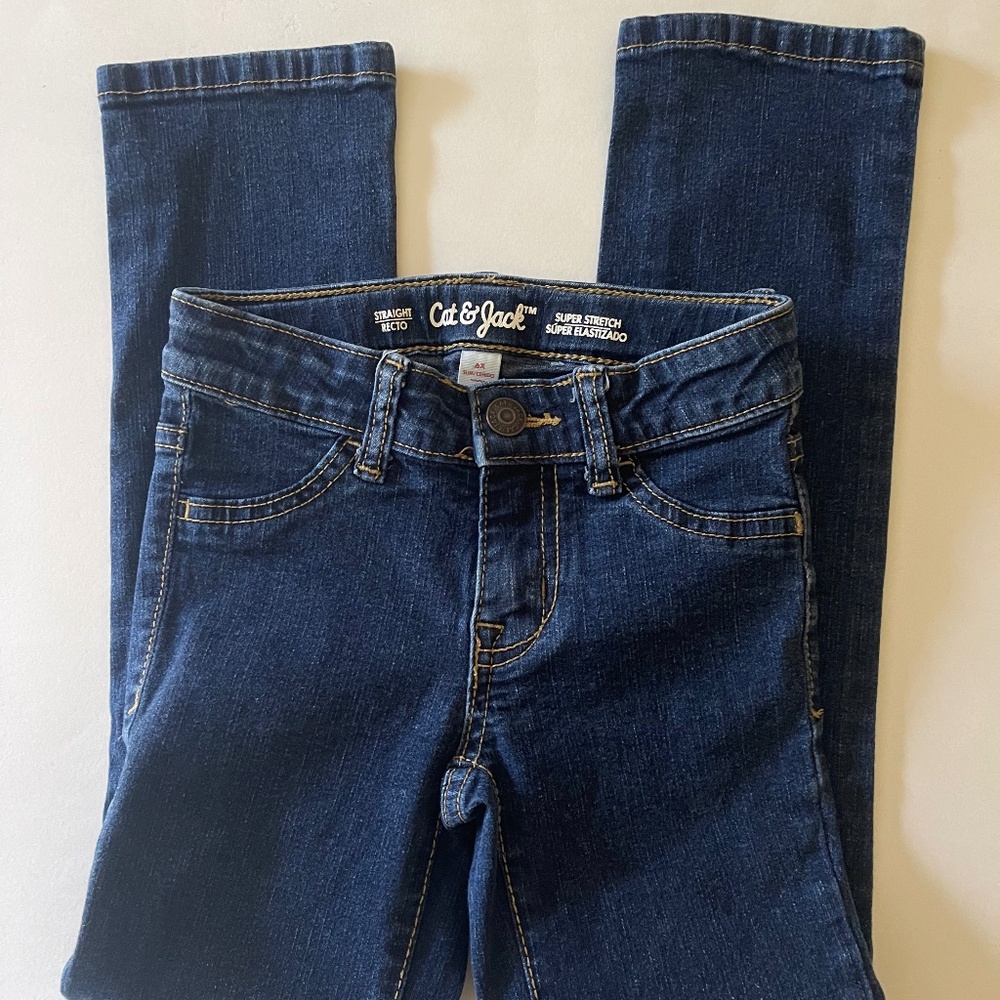 Cat & Jack Girls Straight leg Jeans size 6X slim